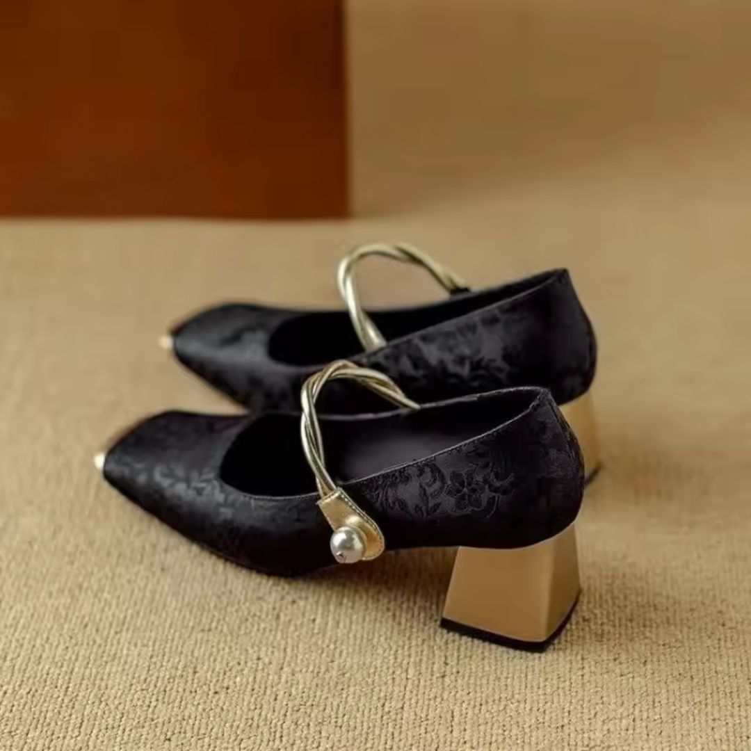 Isabella Pearl Strap Heels